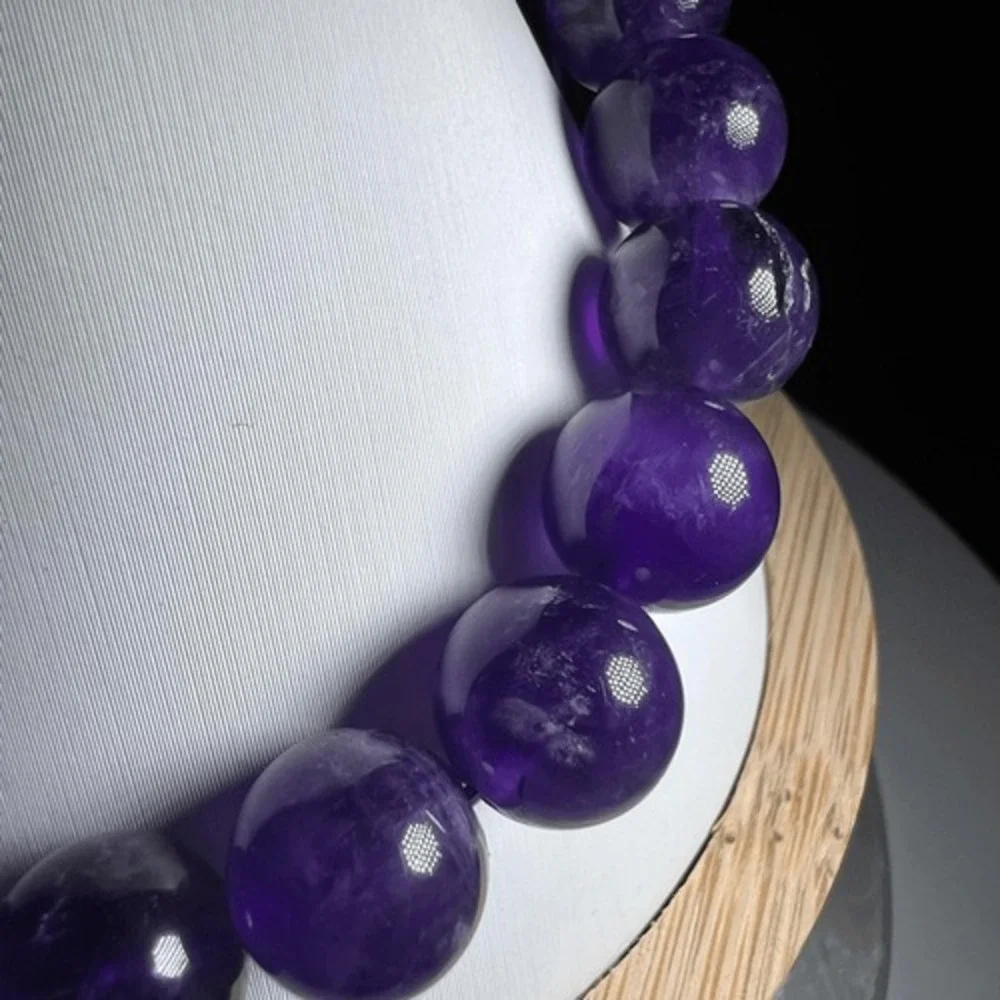 Handmade Amethyst‎ Bead Stretch Bracelet | Healing Energy Spiritual Gift